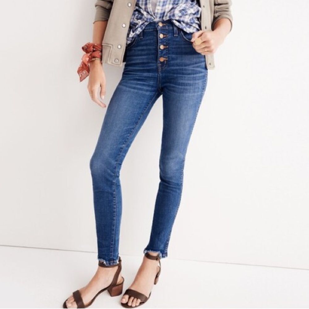 Madewell 10” High Riser Skinny Skinny Button Fly Jeans